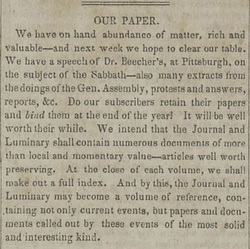 Page from the Cincinnati Journal and Western Luminary
