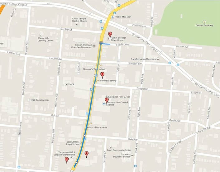 Abolitionist Walking Tour route